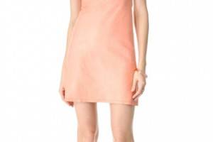 alice + olivia Leather A Line Dress