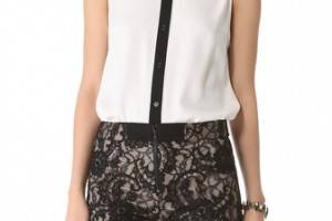 alice + olivia Loira Sleeveless Blouse