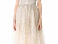 alice + olivia Milly Strapless Ball Gown