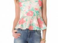 alice + olivia Rosie Peplum Top