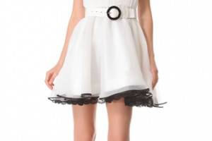 alice + olivia Valli Short Ruffle Dress