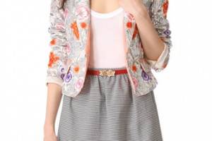 alice + olivia Vanda Embellished Blazer