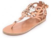 Ancient Greek Sandals Medea Metallic Flat Sandals