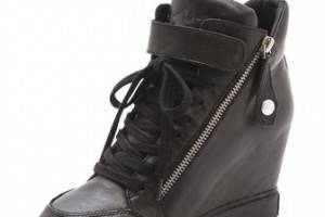 Ash Body Buckle Wedge Sneakers