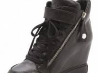 Ash Body Buckle Wedge Sneakers