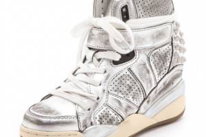 Ash Freak Metallic Wedge Sneakers