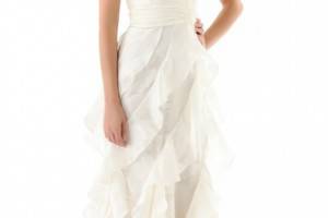 Badgley Mischka Collection Strapless Gown with Ruffle