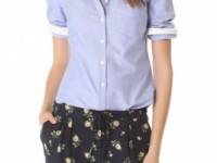Band of Outsiders Cropped Shirt