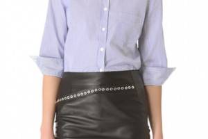 Band of Outsiders Delphi Crop Sleeve Shirt