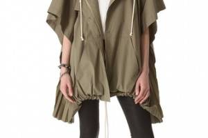 Band of Outsiders Hooded Full Zip Poncho