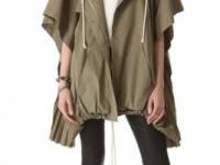 Band of Outsiders Hooded Full Zip Poncho