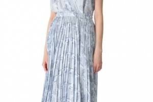 Band of Outsiders Pleated Japanese Flowers Dress