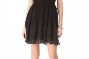 Band of Outsiders Short Sleeve Dress with Lace