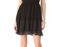Band of Outsiders Short Sleeve Dress with Lace