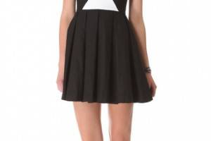 BB Dakota Gable Linen Colorblock Dress