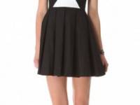 BB Dakota Gable Linen Colorblock Dress