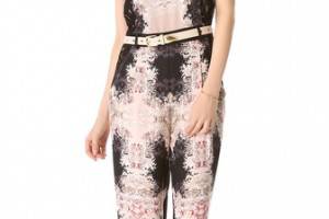 BCBGMAXAZRIA Lace Print Jumpsuit