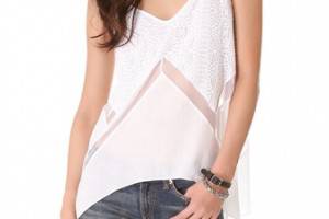 BCBGMAXAZRIA Lace Tank Top