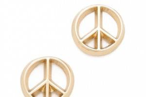 Bing Bang Peace Sign Stud Earrings