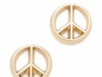 Bing Bang Peace Sign Stud Earrings
