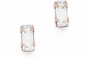 Bing Bang Victorian Baguette Stud Earrings