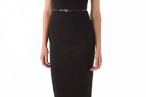 Black Halo Jackie O Belted Dress