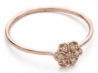 blanca monros gomez Diamond Medium Rosette Stacking Ring