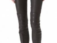 BLK DNM Leather Biker Pants With Padded Knees