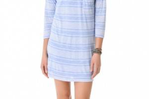 C&C California 3/4 Sleeve Boat Neck Dress