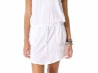 C&amp;C California Mesh Trim Cap Sleeve Dress