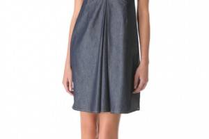 Carven Chambray Polo Dress