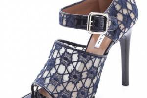 Carven Lace and Patent Sandals