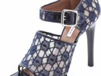 Carven Lace and Patent Sandals