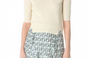 Carven Layered Short Sleeve Sweater