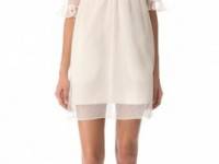 Carven Short Sleeve Empire Waist Shaped Dress