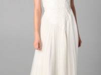 Catherine Deane Katy One Shoulder Dress with Embroidery