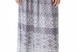 Charles Henry Patchwork Maxi Skirt