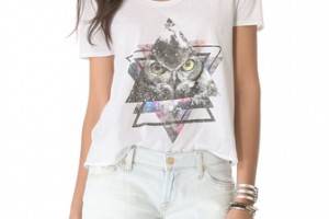 Chaser Galactic Owl Pleat Back Tee