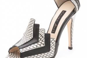 Chrissie Morris La Roisin Snakeskin Sandals