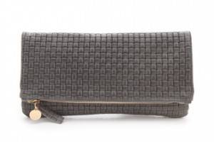 CLARE VIVIER Woven Fold Over Clutch