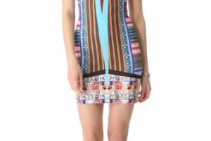 Clover Canyon Woven Pesos Neoprene Dress