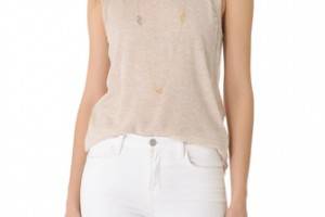 Clu Embroidered Chiffon Ruffle Top