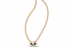 Club Monaco Turquoise Crystal Pendant Necklace