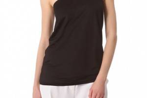 CoSTUME NATIONAL Asymmetrical One Shoulder Jersey Top