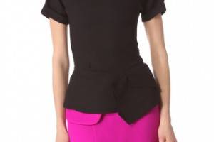 CoSTUME NATIONAL Asymmetrical Short Sleeve Top