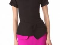 CoSTUME NATIONAL Asymmetrical Short Sleeve Top