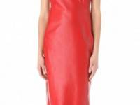 CoSTUME NATIONAL Leather Sheath Dress