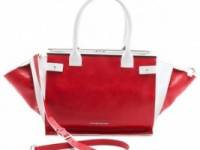 CoSTUME NATIONAL Red &amp; White Satchel