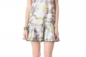 Cynthia Rowley Brocade Flounce Dress