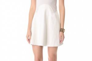 Cynthia Rowley Leather Combo Dress